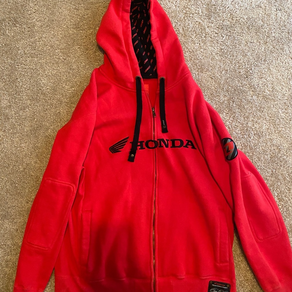 Red Hoodie with Honda Logo